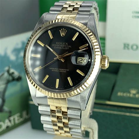 rolex deygest oro acciaio quadrante con diamanti del 1986|Rolex 16013 Datejust 36 mm Quadrante viola con diamanti Oro.